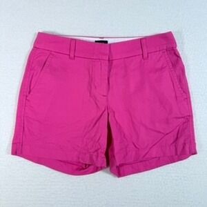 J.Crew Womens Size 2 Hot Pink Cotton Casual Everyday Chino‎ Shorts Barbiecore